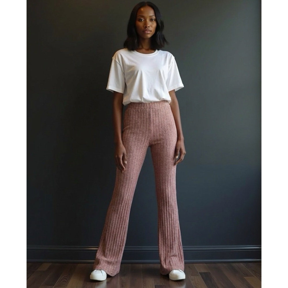Zara Ribbed Knit Flare Pants - Size S - FREE SHIPPING on Bundles $85+